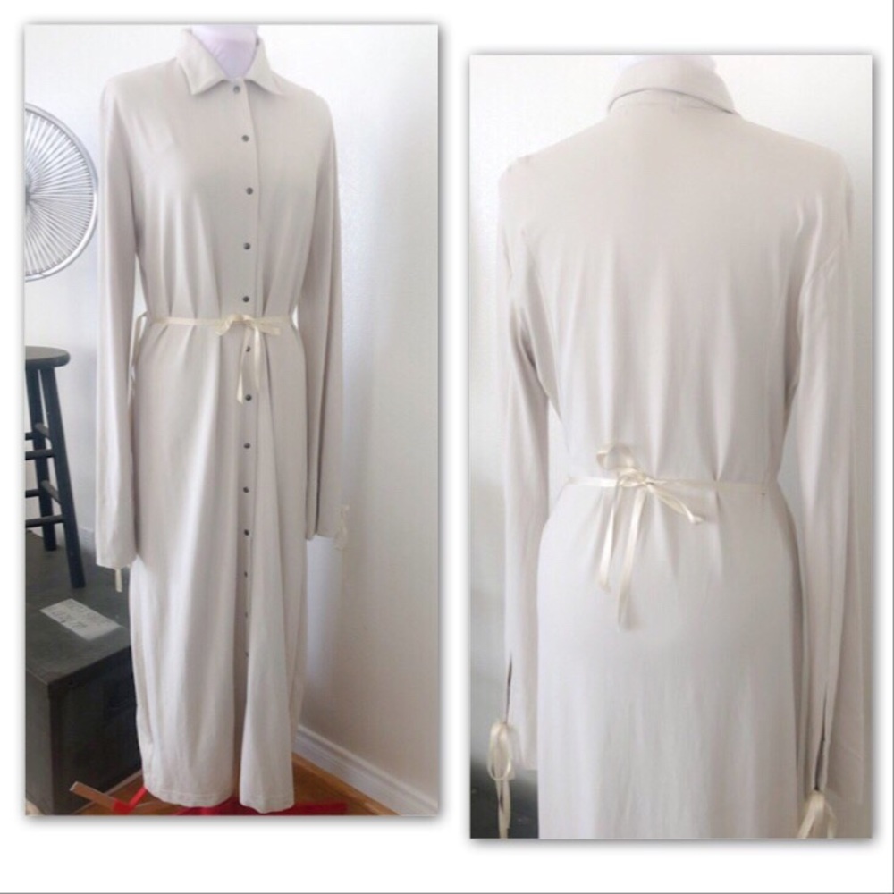 HUMANOID - Long Maxi Dress With Ribbon Ties